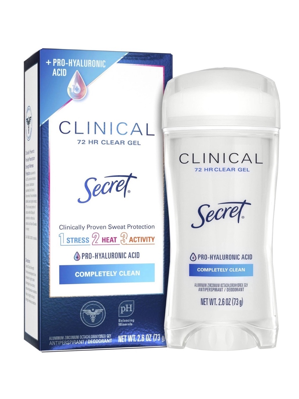 Secret Clinical Completely Clean Antiperspirant Deodorant 72HR Clear Gel